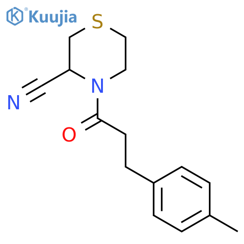 4-[3-(4-Methylphenyl)propanoyl]thiomorpholine-3-carbonitrile structure