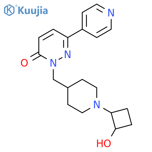 2-{[1-(2-Hydroxycyclobutyl)piperidin-4-yl]methyl}-6-(pyridin-4-yl)-2,3-dihydropyridazin-3-one structure