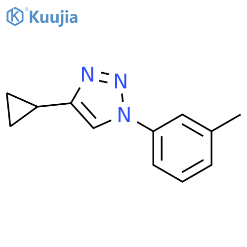 4-cyclopropyl-1-(3-methylphenyl)-1H-1,2,3-triazole structure