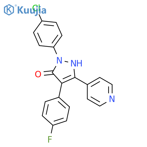 3H-Pyrazol-3-one,2-(4-chlorophenyl)-4-(4-fluorophenyl)-1,2-dihydro-5-(4-pyridinyl)- structure