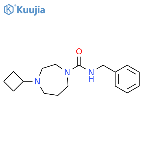 N-benzyl-4-cyclobutyl-1,4-diazepane-1-carboxamide structure