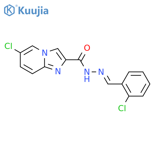 6-Chloro-N'-[(2-chlorophenyl)methylene]imidazo[1,2-a]pyridine-2-carbohydrazide structure