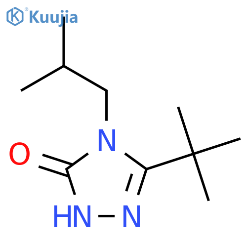 3-tert-butyl-4-(2-methylpropyl)-4,5-dihydro-1H-1,2,4-triazol-5-one structure