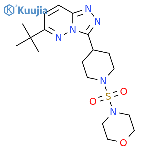 4-[(4-{6-Tert-butyl-[1,2,4]triazolo[4,3-b]pyridazin-3-yl}piperidin-1-yl)sulfonyl]morpholine structure
