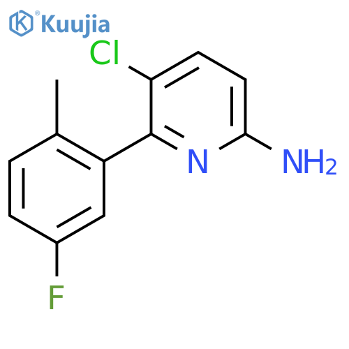 5-Chloro-6-(5-fluoro-2-methylphenyl)pyridin-2-amine structure
