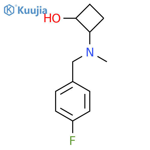 2-{(4-fluorophenyl)methyl(methyl)amino}cyclobutan-1-ol structure