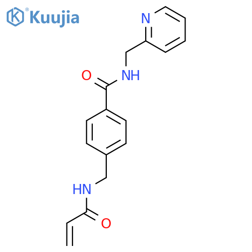 4-[(Prop-2-enoylamino)methyl]-N-(pyridin-2-ylmethyl)benzamide structure