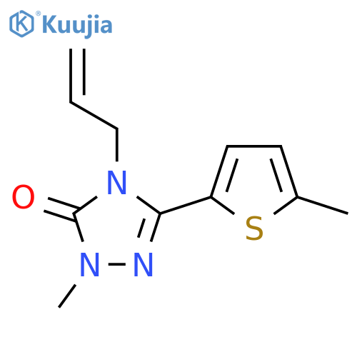 1-methyl-3-(5-methylthiophen-2-yl)-4-(prop-2-en-1-yl)-4,5-dihydro-1H-1,2,4-triazol-5-one structure