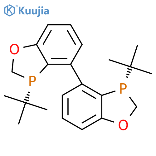 (3S,3'S)-3,3'-Di-tert-butyl-2,2',3,3'-tetrahydro-4,4'-bibenzo[d][1,3]oxaphosphole structure