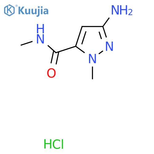 3-Amino-N,1-dimethyl-1H-pyrazole-5-carboxamide hydrochloride structure