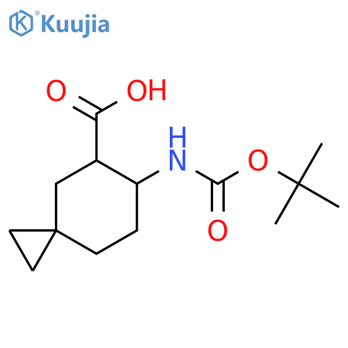 6-{(tert-butoxy)carbonylamino}spiro2.5octane-5-carboxylic acid structure