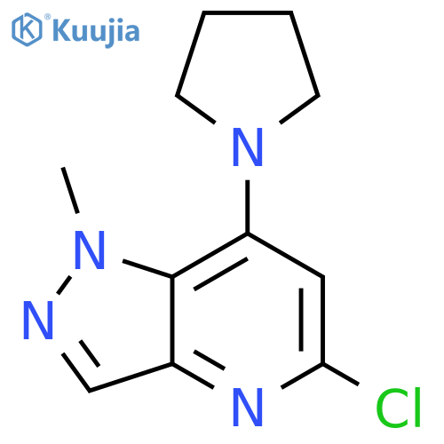 1-{5-chloro-1-methyl-1H-pyrazolo4,3-bpyridin-7-yl}pyrrolidine structure