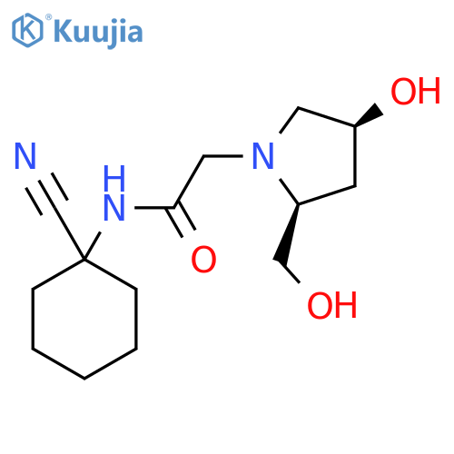 N-(1-Cyanocyclohexyl)-2-[(2S,4S)-4-hydroxy-2-(hydroxymethyl)pyrrolidin-1-yl]acetamide structure