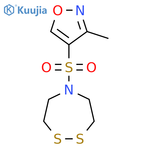 5-[(3-Methyl-1,2-oxazol-4-yl)sulfonyl]-1,2,5-dithiazepane structure