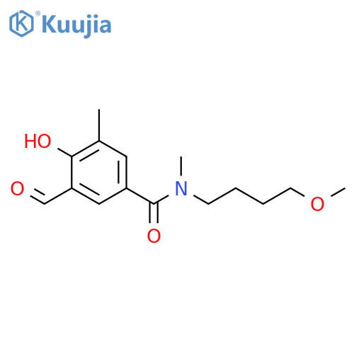 Benzamide, 3-formyl-4-hydroxy-N-(4-methoxybutyl)-N,5-dimethyl- structure