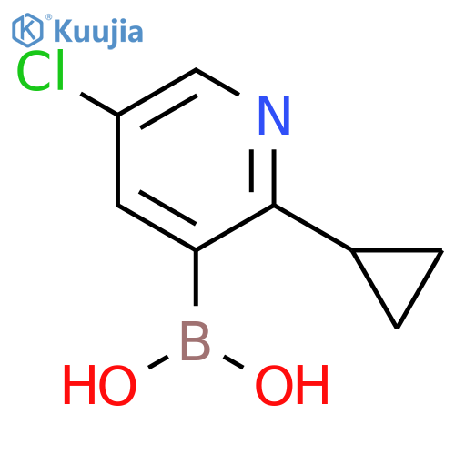 5-Chloro-2-(cyclopropyl)pyridine-3-boronic acid structure