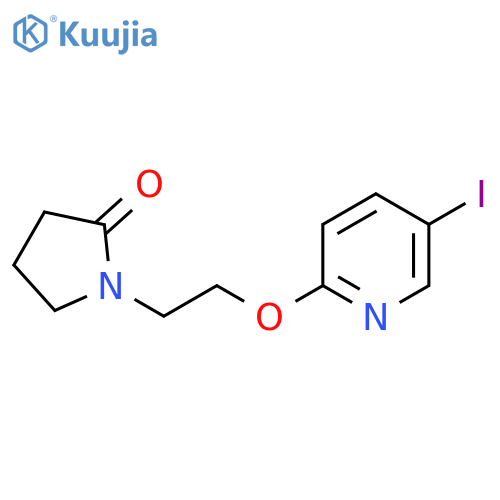 1-(2-((5-Iodopyridin-2-yl)oxy)ethyl)pyrrolidin-2-one structure