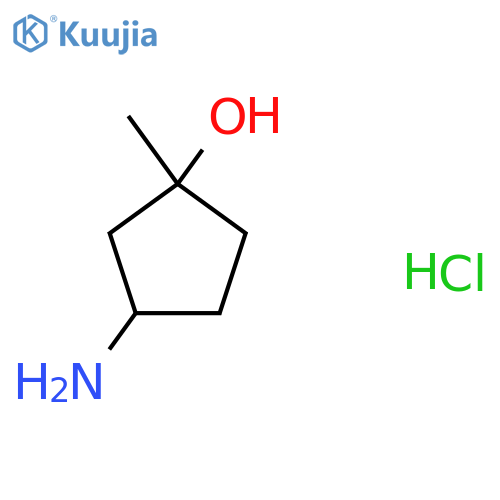 3-amino-1-methyl-cyclopentanol;hydrochloride structure
