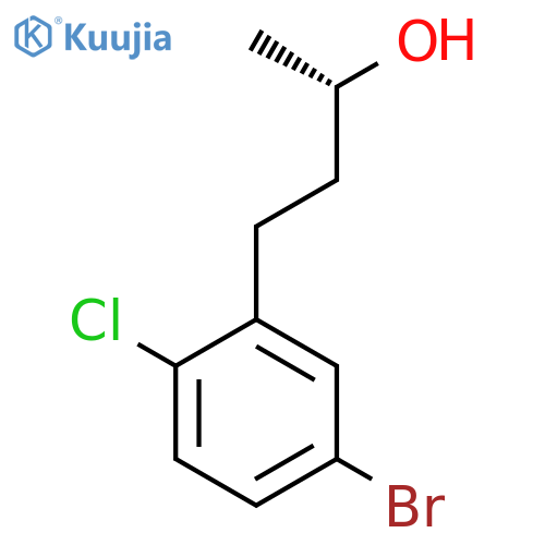 (2S)-4-(5-bromo-2-chlorophenyl)butan-2-ol structure