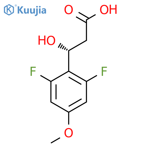 (3R)-3-(2,6-difluoro-4-methoxyphenyl)-3-hydroxypropanoic acid structure