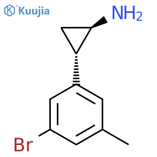 rac-(1R,2S)-2-(3-bromo-5-methylphenyl)cyclopropan-1-amine structure