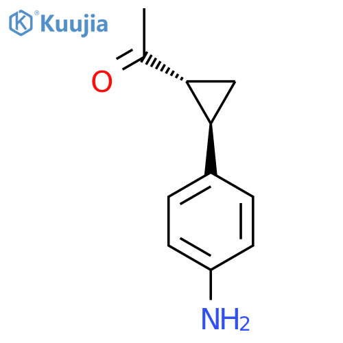 1-2-(4-aminophenyl)cyclopropylethan-1-one structure