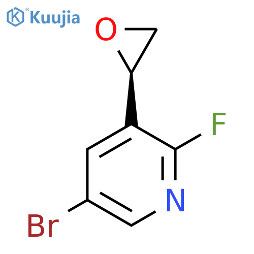 5-bromo-2-fluoro-3-(2R)-oxiran-2-ylpyridine structure