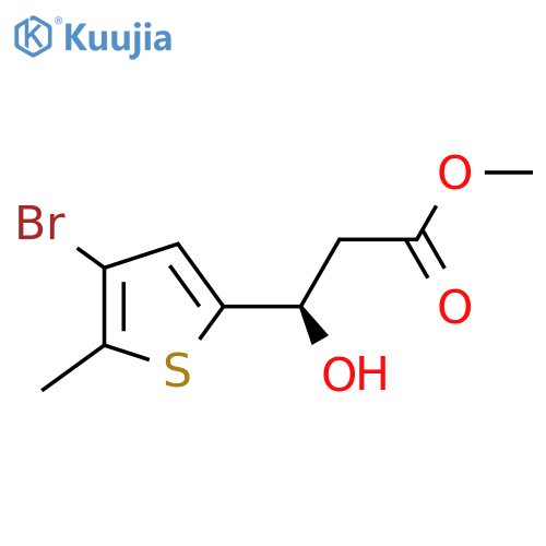 methyl (3R)-3-(4-bromo-5-methylthiophen-2-yl)-3-hydroxypropanoate structure