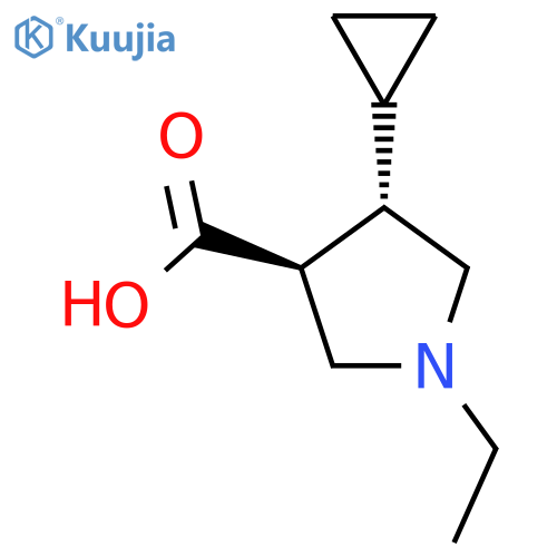 4-cyclopropyl-1-ethylpyrrolidine-3-carboxylic acid structure