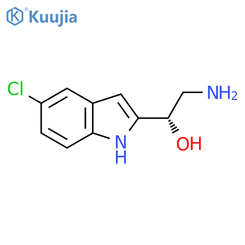 (1S)-2-amino-1-(5-chloro-1H-indol-2-yl)ethan-1-ol structure