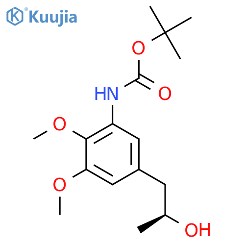 tert-butyl N-{5-(2S)-2-hydroxypropyl-2,3-dimethoxyphenyl}carbamate structure
