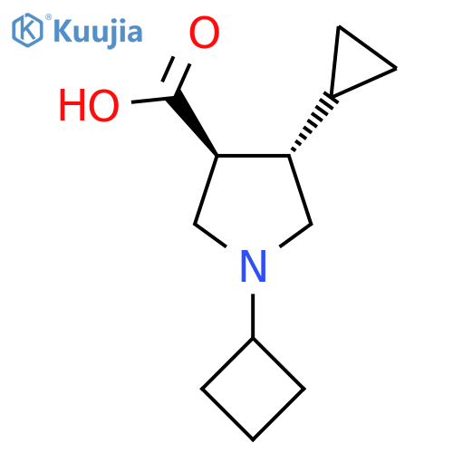 1-cyclobutyl-4-cyclopropylpyrrolidine-3-carboxylic acid structure