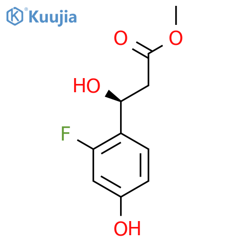 methyl (3S)-3-(2-fluoro-4-hydroxyphenyl)-3-hydroxypropanoate structure