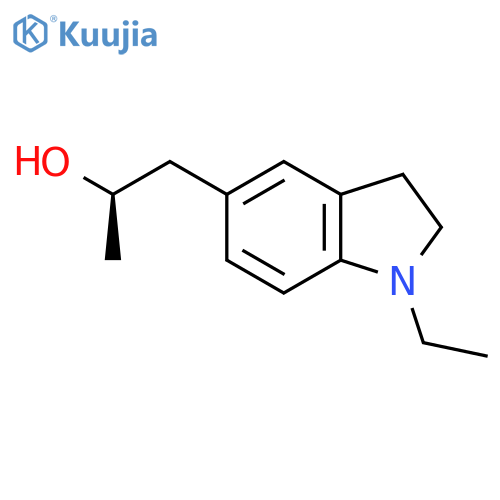 (2R)-1-(1-ethyl-2,3-dihydro-1H-indol-5-yl)propan-2-ol structure