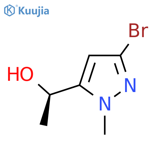 (1R)-1-(3-bromo-1-methyl-1H-pyrazol-5-yl)ethan-1-ol structure