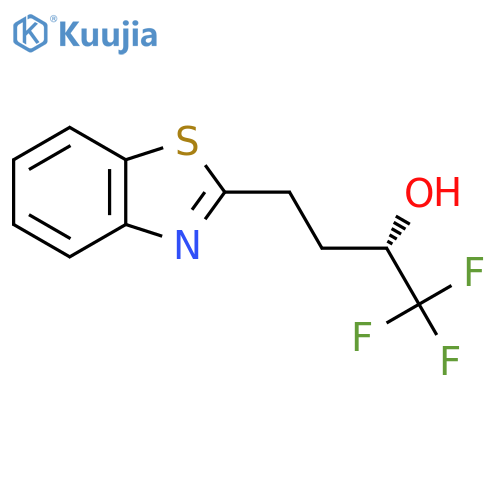 (2S)-4-(1,3-benzothiazol-2-yl)-1,1,1-trifluorobutan-2-ol structure
