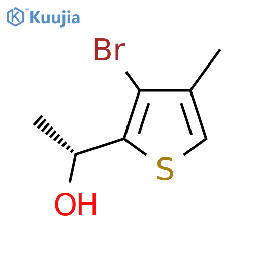 (1R)-1-(3-bromo-4-methylthiophen-2-yl)ethan-1-ol structure