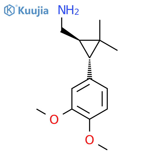 rac-(1R,3R)-3-(3,4-dimethoxyphenyl)-2,2-dimethylcyclopropylmethanamine structure