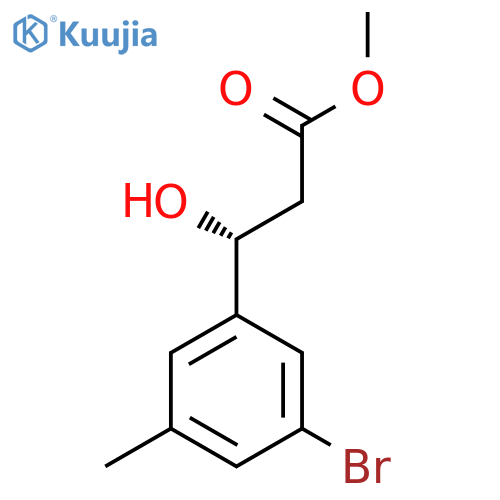 methyl (3R)-3-(3-bromo-5-methylphenyl)-3-hydroxypropanoate structure