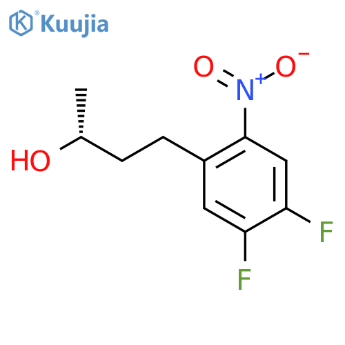 (2R)-4-(4,5-difluoro-2-nitrophenyl)butan-2-ol structure
