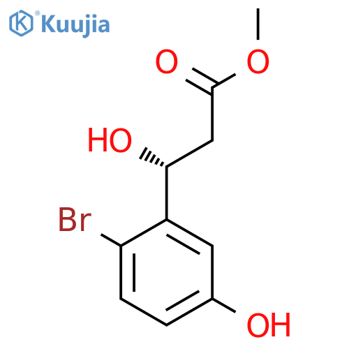 methyl (3R)-3-(2-bromo-5-hydroxyphenyl)-3-hydroxypropanoate structure