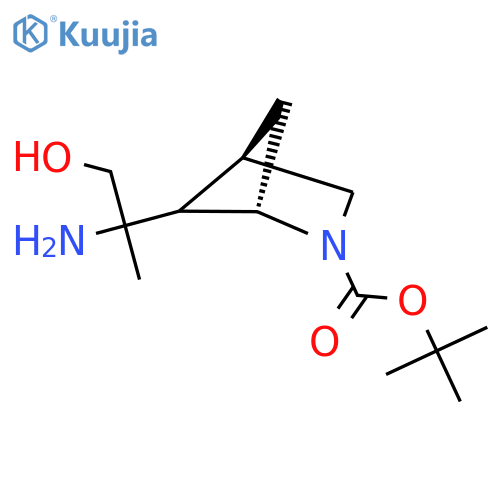 tert-butyl (1S,4R)-5-(2-amino-1-hydroxypropan-2-yl)-2-azabicyclo2.1.1hexane-2-carboxylate structure