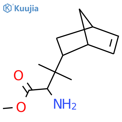 methyl 2-amino-3-{bicyclo2.2.1hept-5-en-2-yl}-3-methylbutanoate structure