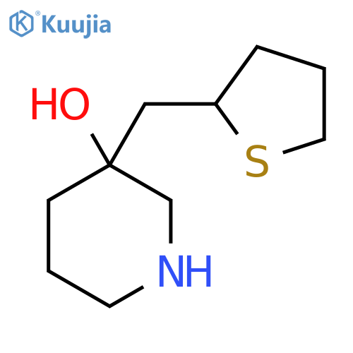 3-(thiolan-2-yl)methylpiperidin-3-ol structure