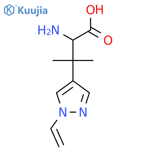 2-amino-3-(1-ethenyl-1H-pyrazol-4-yl)-3-methylbutanoic acid structure