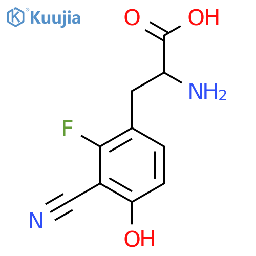 2-Amino-3-(3-cyano-2-fluoro-4-hydroxyphenyl)propanoic acid structure