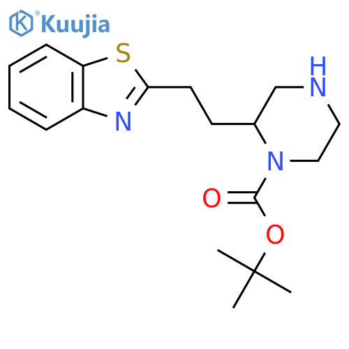 tert-butyl 2-2-(1,3-benzothiazol-2-yl)ethylpiperazine-1-carboxylate structure