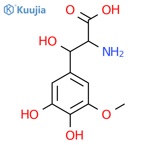 2-amino-3-(3,4-dihydroxy-5-methoxyphenyl)-3-hydroxypropanoic acid structure