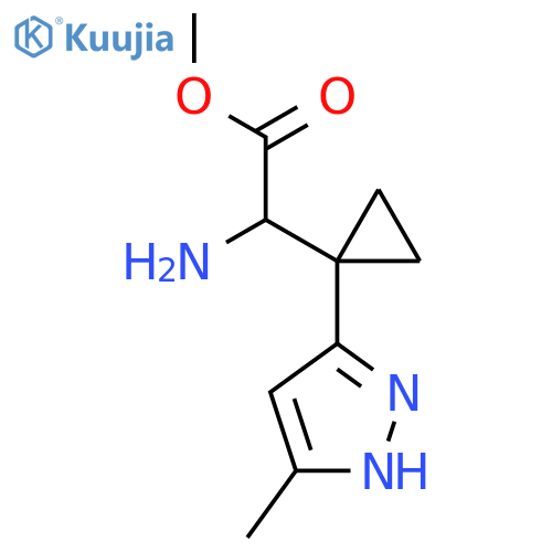 methyl 2-amino-2-1-(5-methyl-1H-pyrazol-3-yl)cyclopropylacetate structure