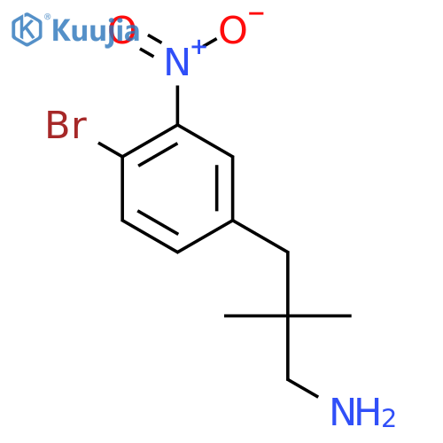 3-(4-bromo-3-nitrophenyl)-2,2-dimethylpropan-1-amine structure